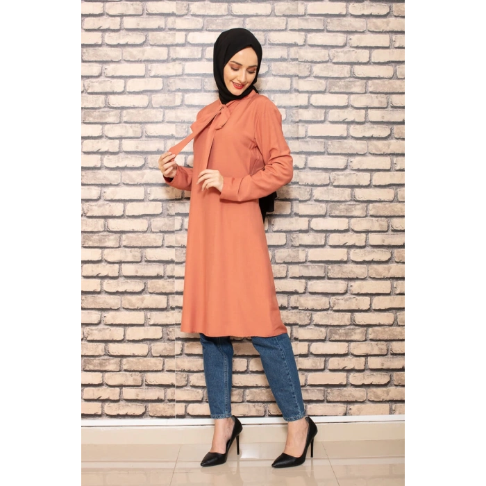 Moda Çizgi Desenli Tunik