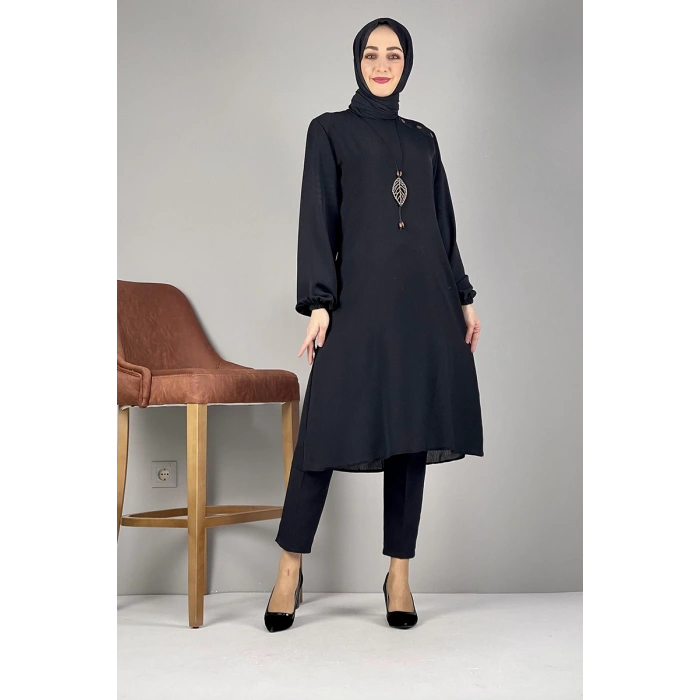 Moda Çizgi Desenli Tunik