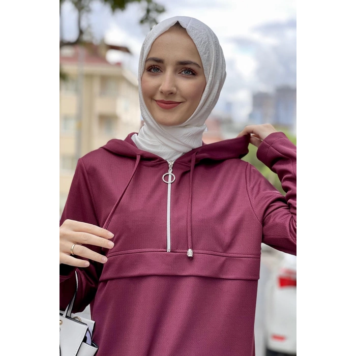 Moda Çizgi Desenli Tunik
