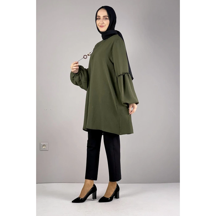 Moda Çizgi Desenli Tunik