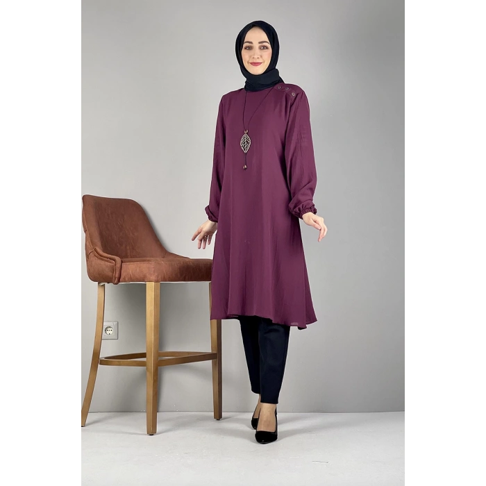 Moda Çizgi Desenli Tunik