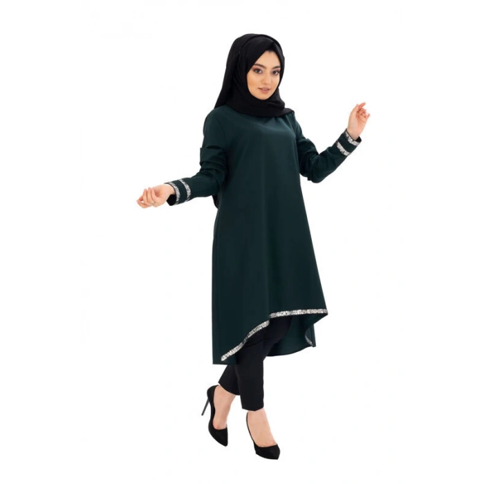 Moda Çizgi Desenli Tunik