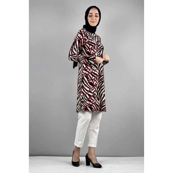 Moda Çizgi Desenli Tunik