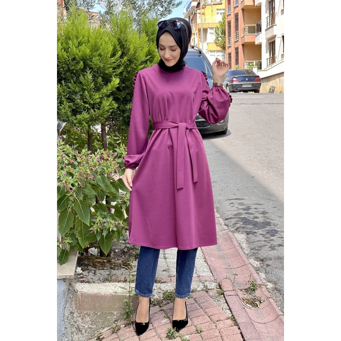 Moda Çizgi Desenli Tunik