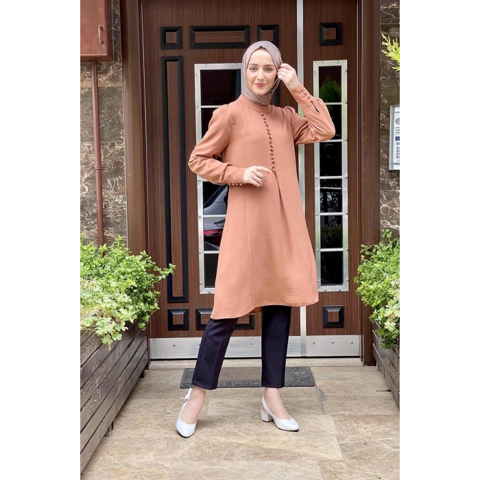 Moda Çizgi Desenli Tunik