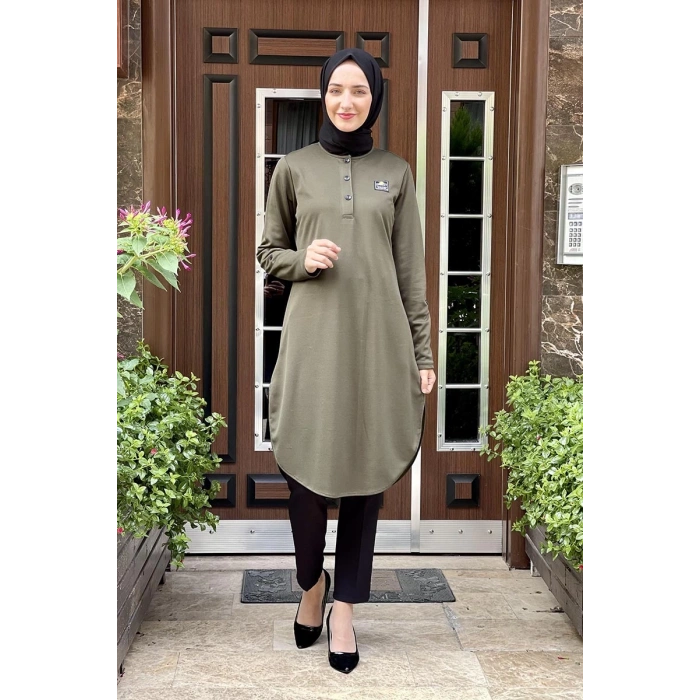 Moda Çizgi Desenli Tunik