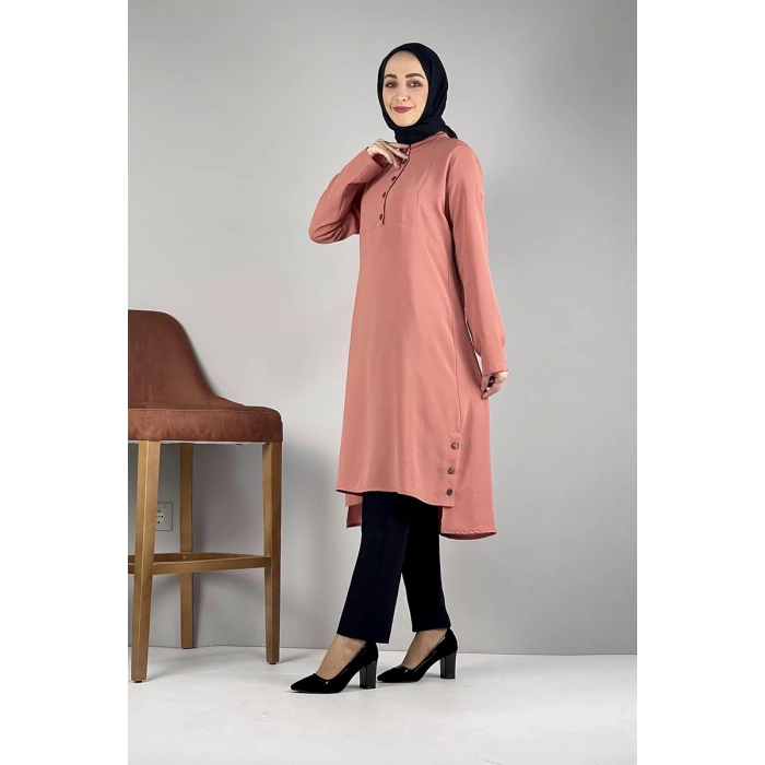 Moda Çizgi Desenli Tunik