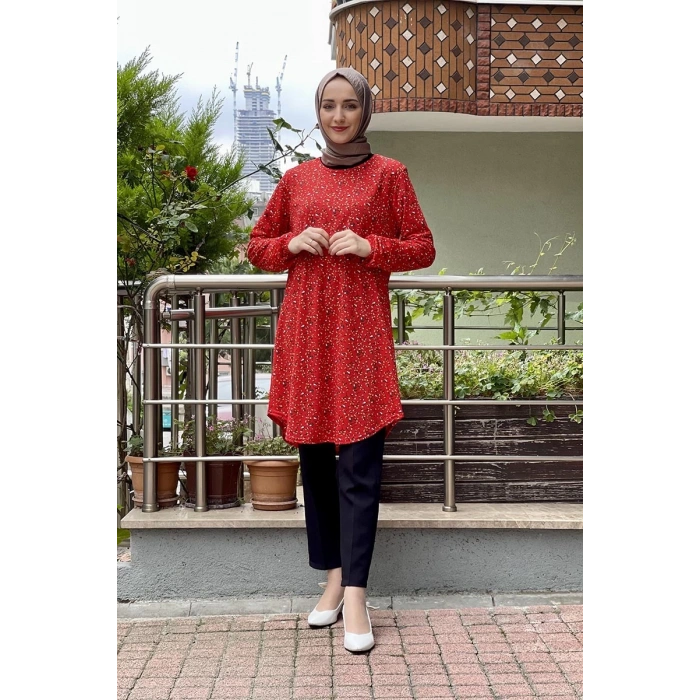 Moda Çizgi Desenli Tunik