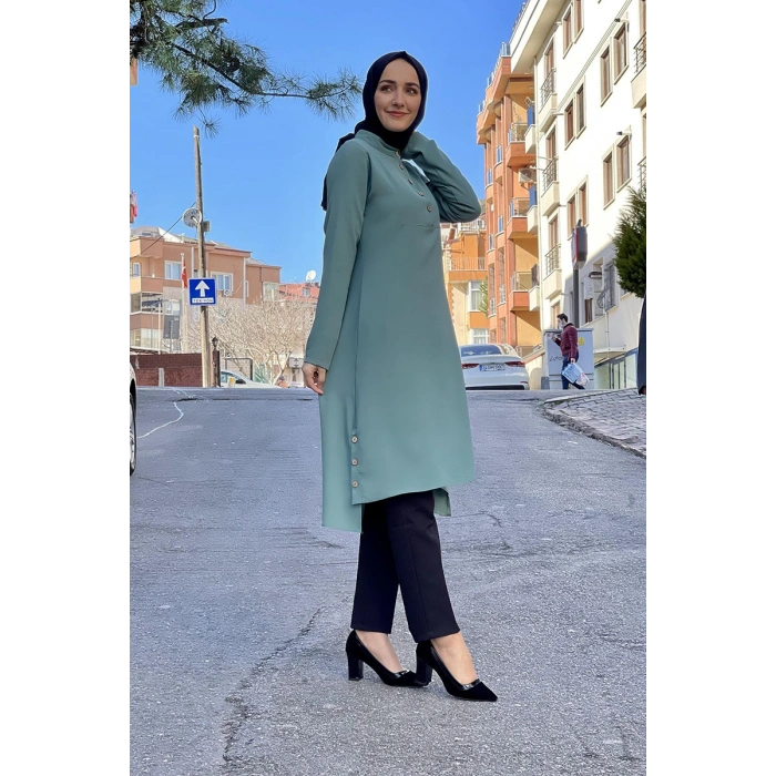 Moda Çizgi Desenli Tunik