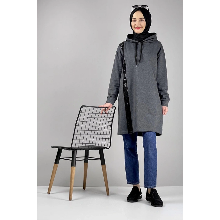 Moda Çizgi Desenli Tunik