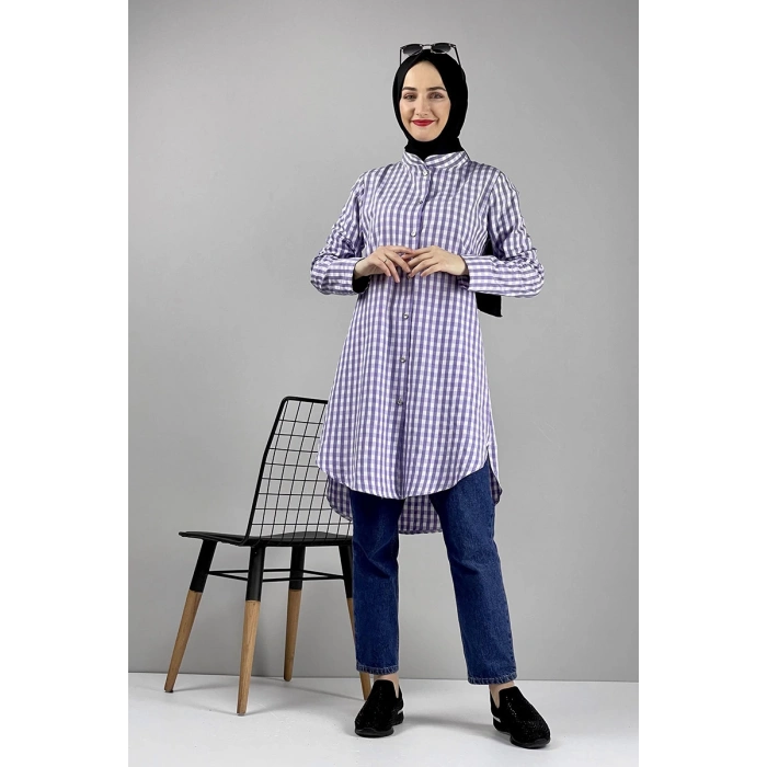 Moda Çizgi Desenli Tunik