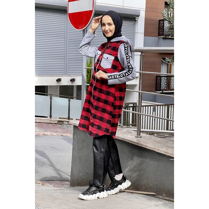 Moda Çizgi Desenli Tunik