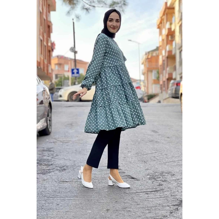 Moda Çizgi Desenli Tunik