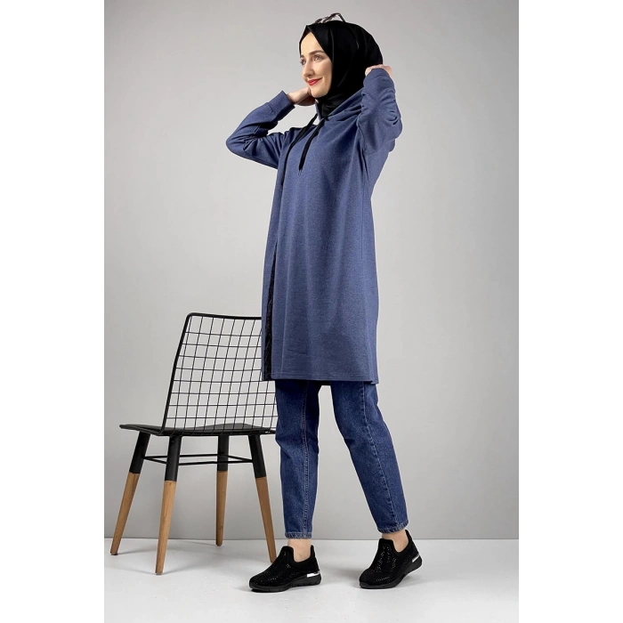 Moda Çizgi Desenli Tunik