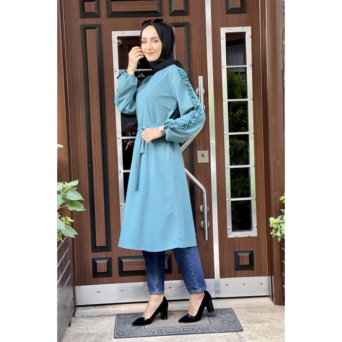 Moda Çizgi Desenli Tunik