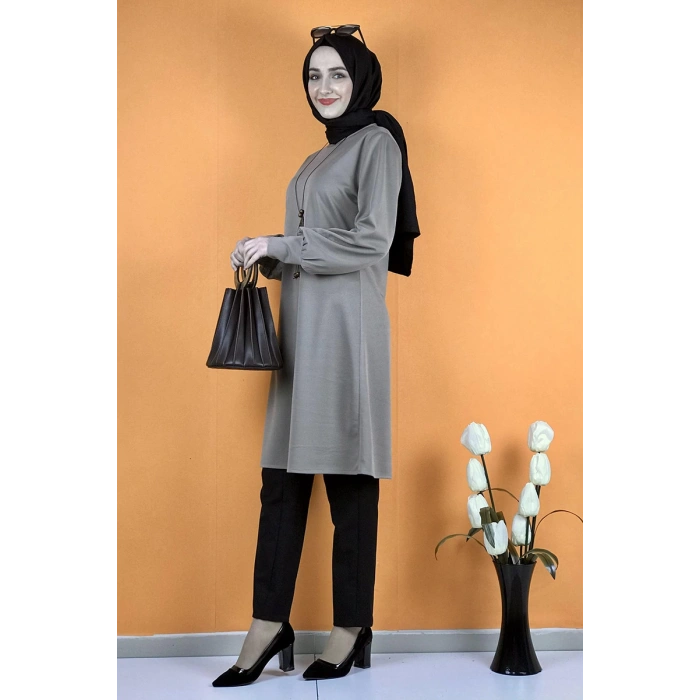 Moda Çizgi Desenli Tunik