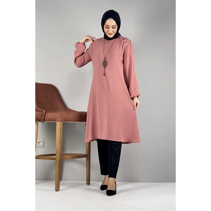 Moda Çizgi Desenli Tunik