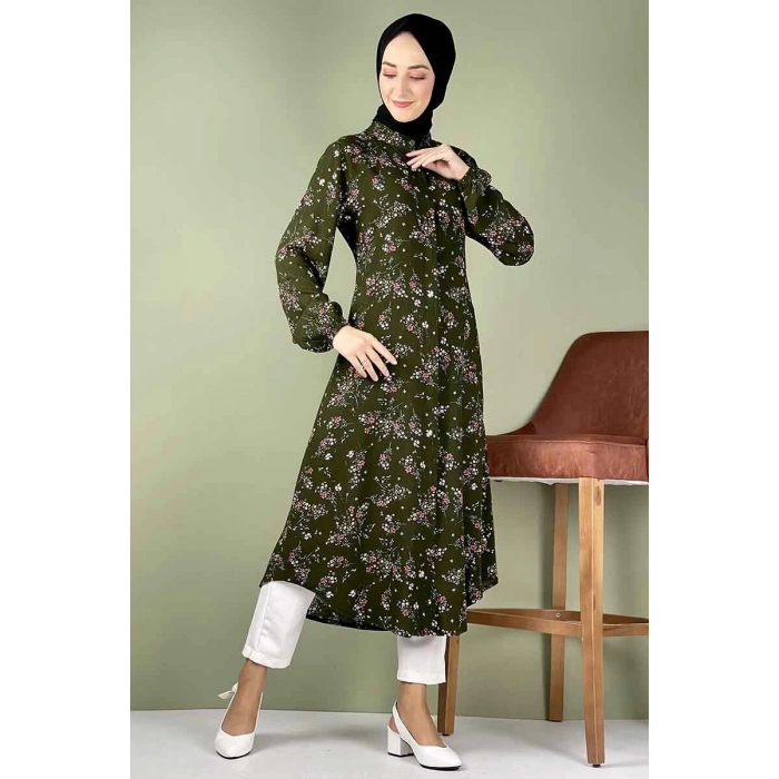 Moda Çizgi Desenli Tunik