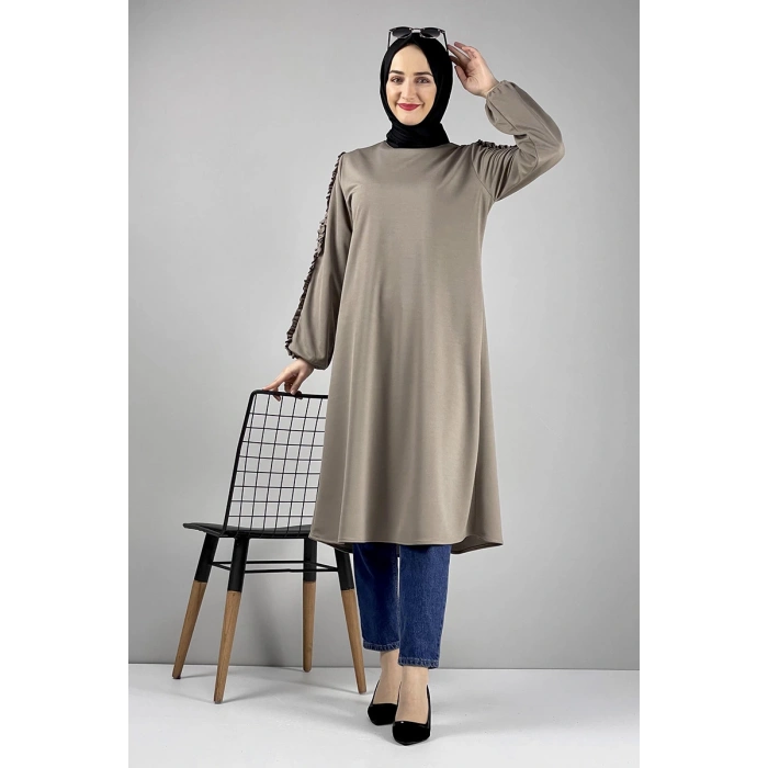 Moda Çizgi Desenli Tunik