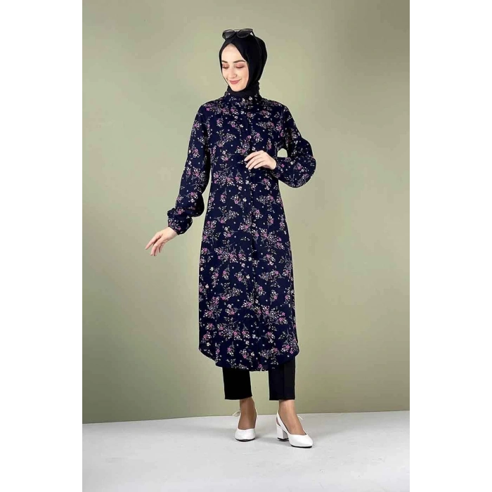 Moda Çizgi Desenli Tunik