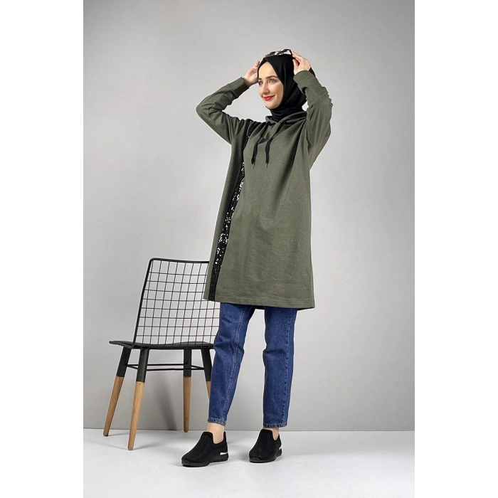 Moda Çizgi Desenli Tunik