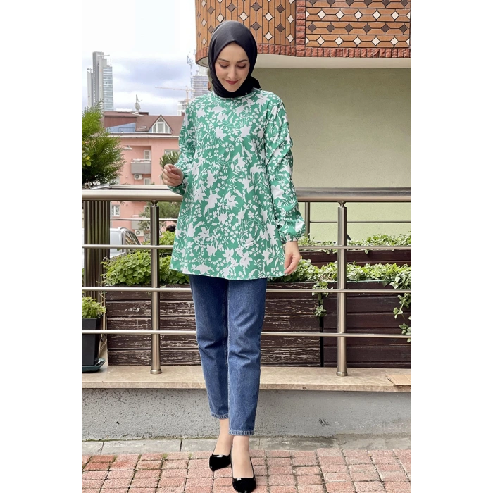 Moda Çizgi Desenli Tunik