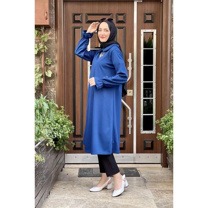 Moda Çizgi Desenli Tunik