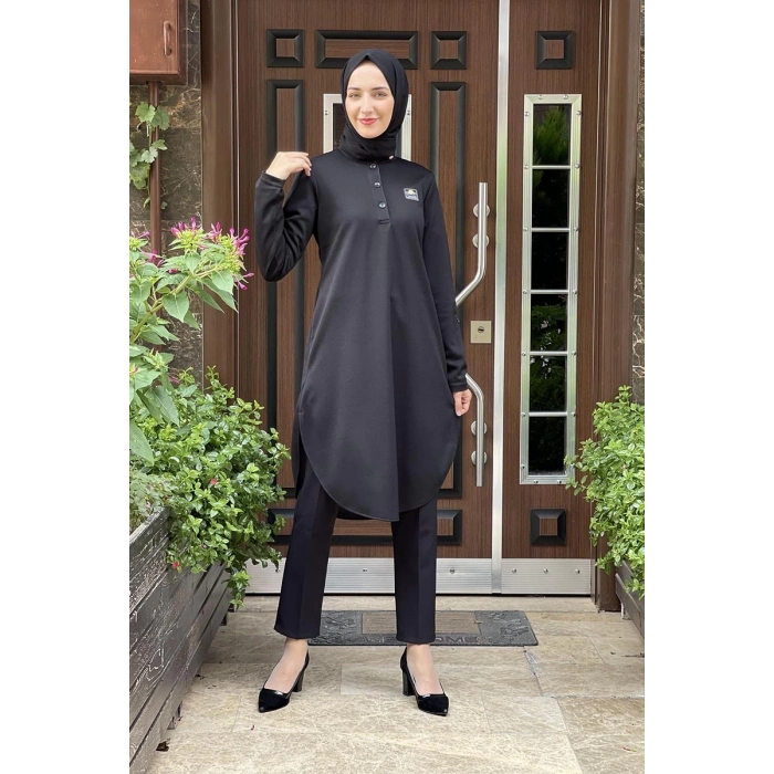 Moda Çizgi Desenli Tunik