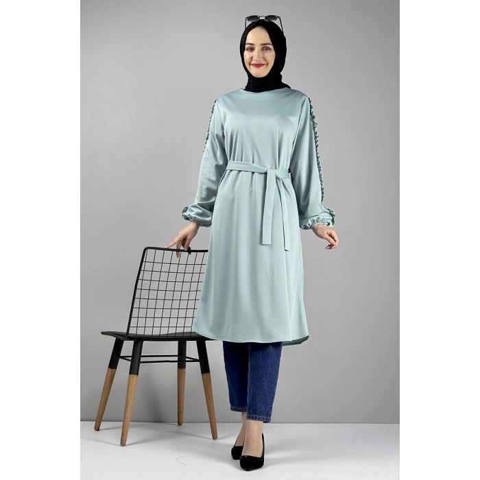 Moda Çizgi Desenli Tunik