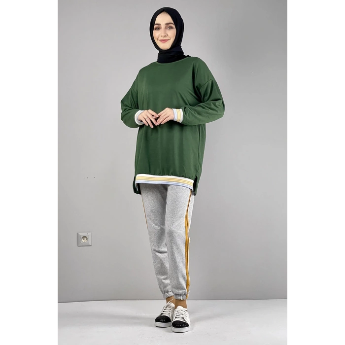 Moda Çizgi Desenli Tunik