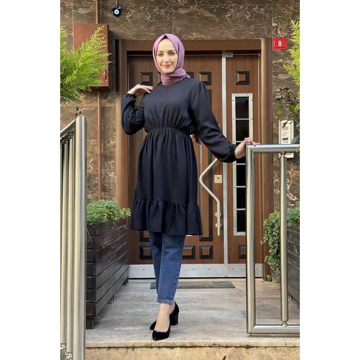 Moda Çizgi Desenli Tunik