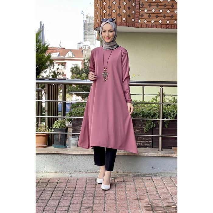 Moda Çizgi Desenli Tunik