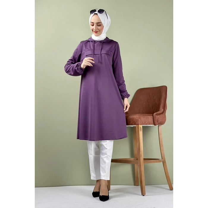 Moda Çizgi Desenli Tunik