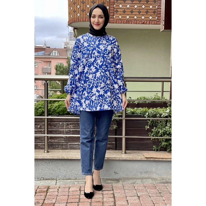 Moda Çizgi Desenli Tunik