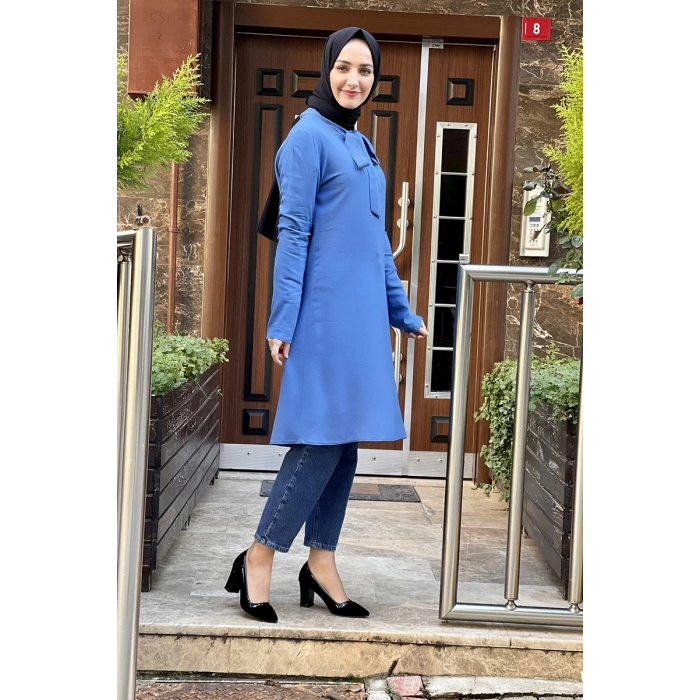 Moda Çizgi Desenli Tunik