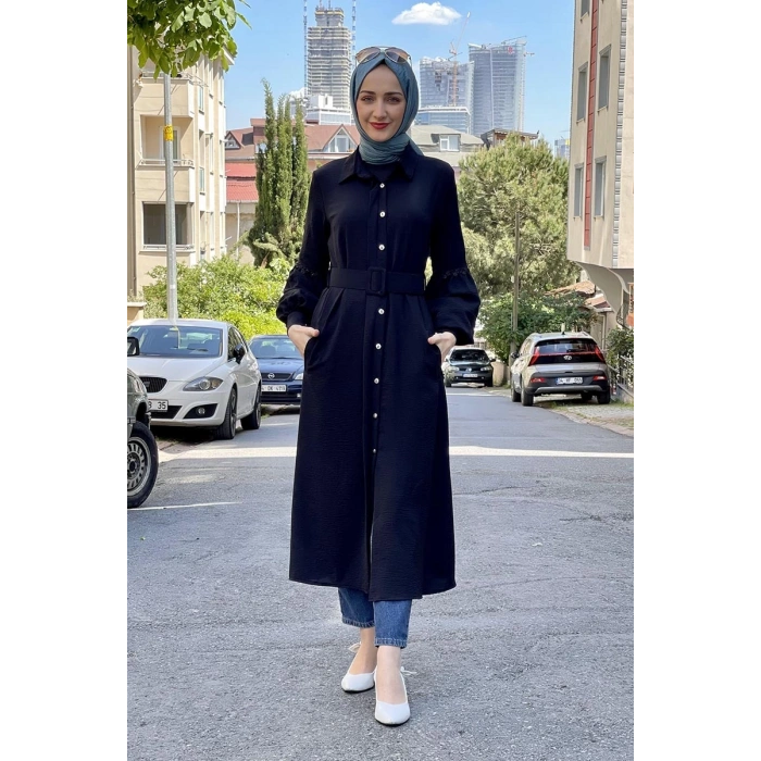 Moda Çizgi Desenli Tunik