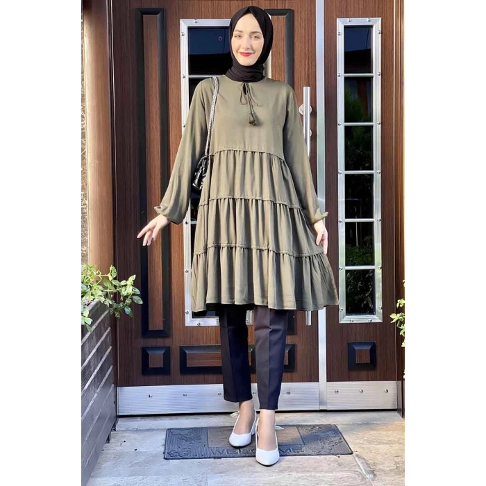 Moda Çizgi Desenli Tunik