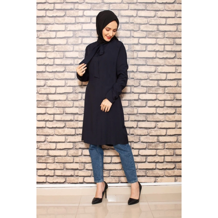 Moda Çizgi Desenli Tunik