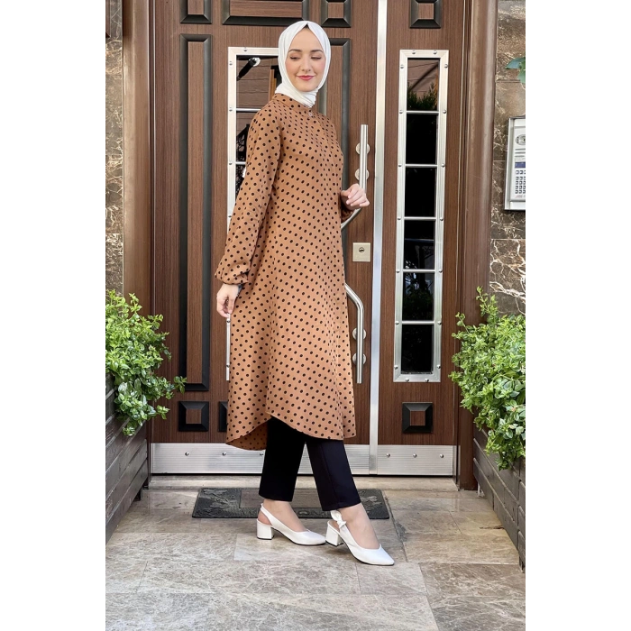 Moda Çizgi Desenli Tunik