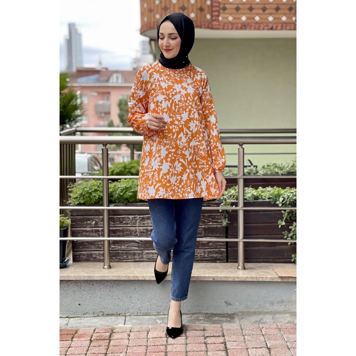 Moda Çizgi Desenli Tunik