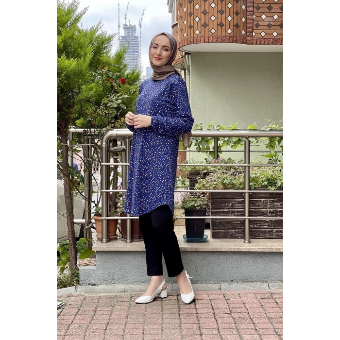 Moda Çizgi Desenli Tunik
