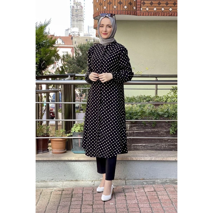 Moda Çizgi Desenli Tunik