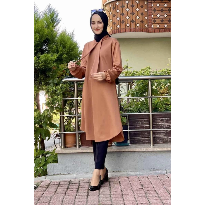 Moda Çizgi Desenli Tunik