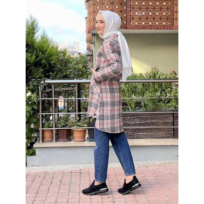 Moda Çizgi Desenli Tunik