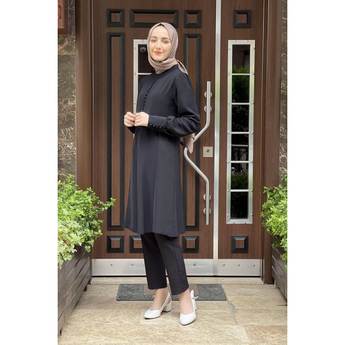 Moda Çizgi Desenli Tunik