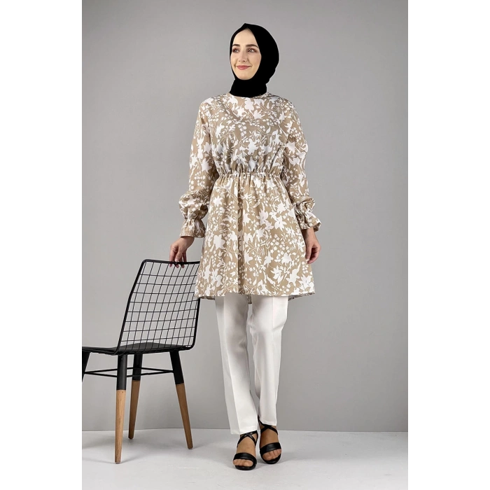 Moda Çizgi Desenli Tunik