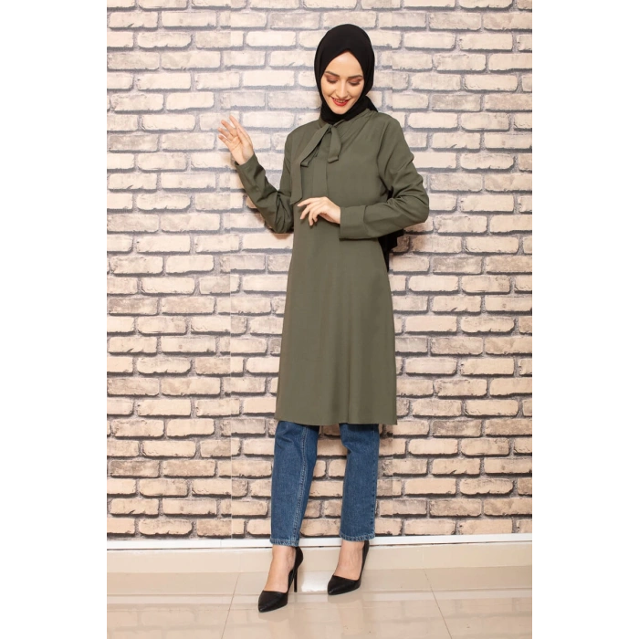 Moda Çizgi Desenli Tunik