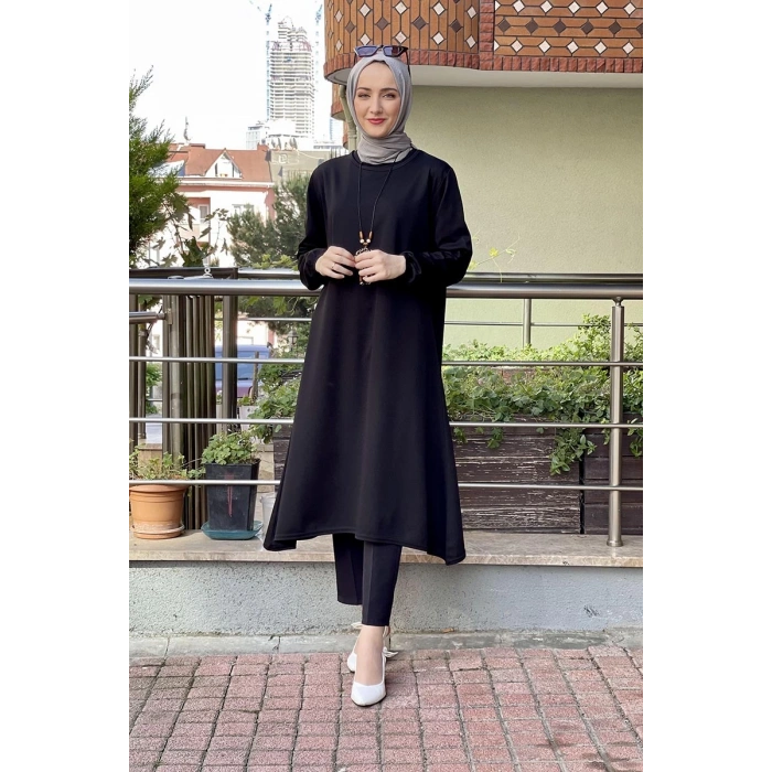 Moda Çizgi Desenli Tunik