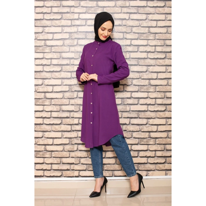 Moda Çizgi Desenli Tunik