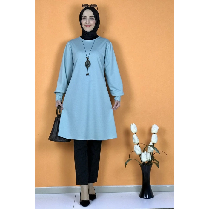 Moda Çizgi Desenli Tunik